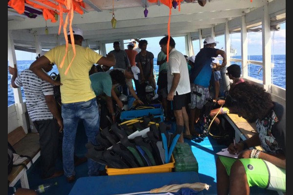 އެ ހަރަކާތުގައި ބައިވެރިވި ޑައިވަރުންނަށް މޯލްޑިކެއާ އިން ވަނީ ލޮލާއި ދަތުގެ ޗެކަޕް ހިލޭ ހަދައިދީފައި