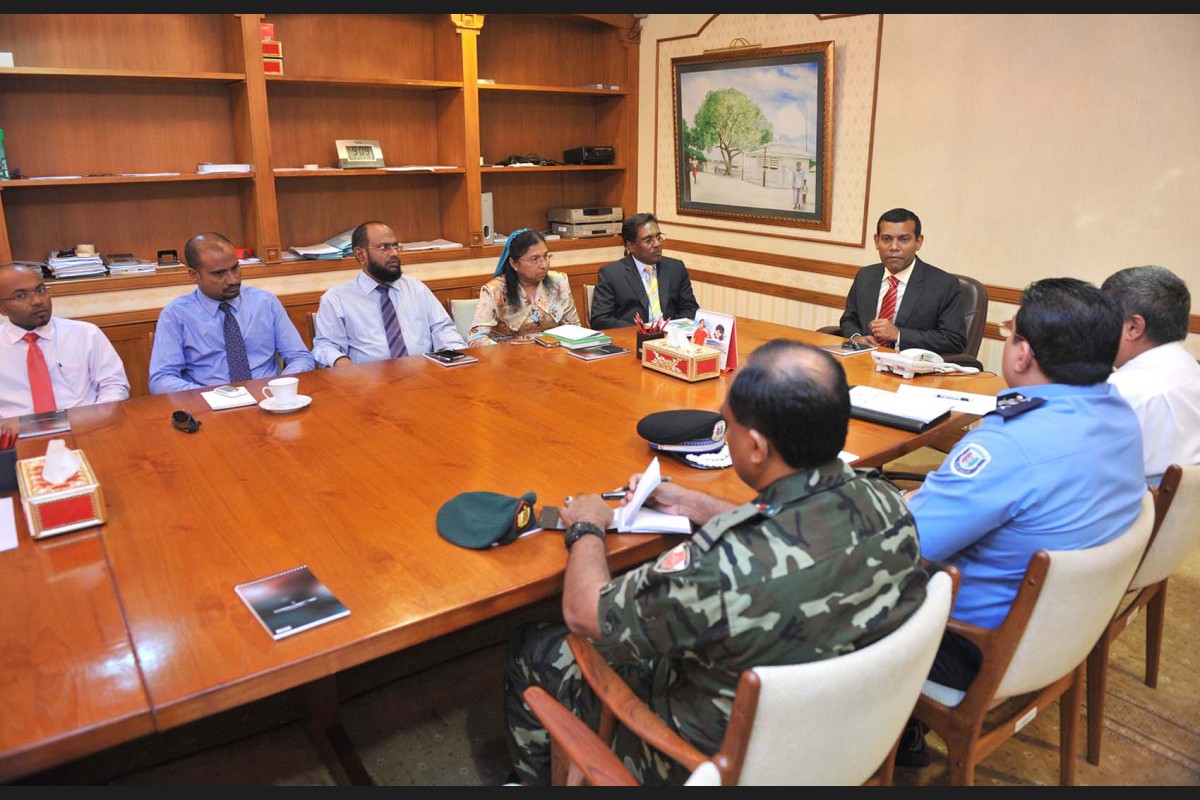 ނޭޝަނަލް ޑްރަގް ކޮންޓްރޯލް ކައުންސިލް، ރައީސުލްޖުމްހޫރިއްޔާ އުފައްދަވުމަށް ބޭއްވި ބައްދަލުވުން 