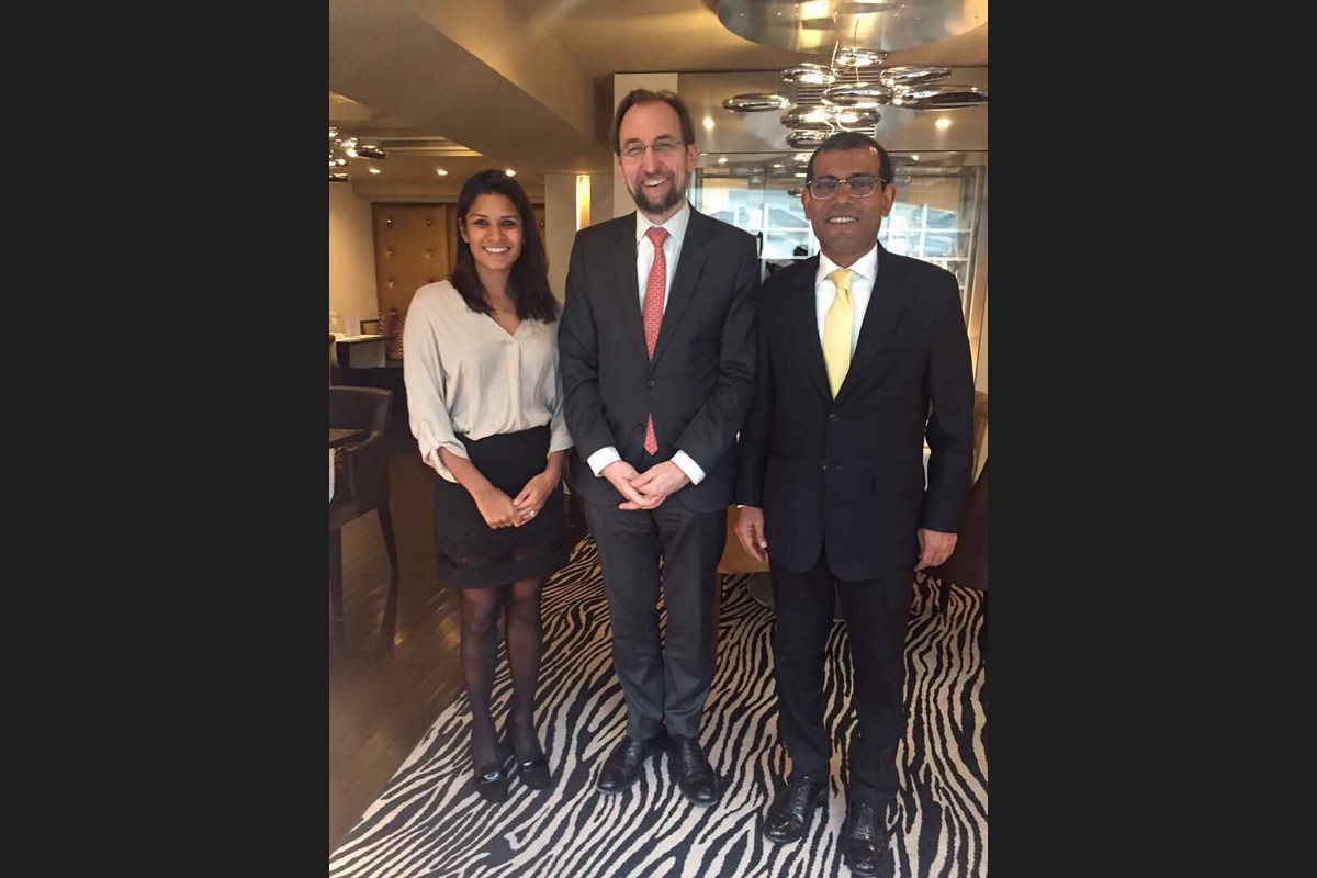 ރައީސް ނަޝީދު އާއި އދ.ގެ ހައިމަން ރައިޓްސް ކޮމިޝަނާ ޒައިދު އަދި ސަބްރާ ނޫރައްދީން