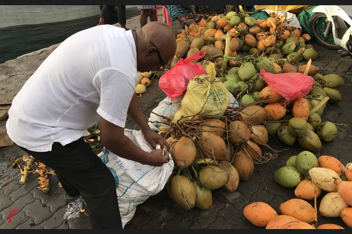 ލޯކަލް މާރުކޭޓު ސަރަހައްދުގައި މީހަކު ކުރުނބާ ބާލަނީ. ކޮންމެ އަހަރަކުވެސް ރޯދަމަހާއި ދިމާކޮށް ތަކެތީގެ އަގު އަތްނުފޯރާފަށައް އަރާ