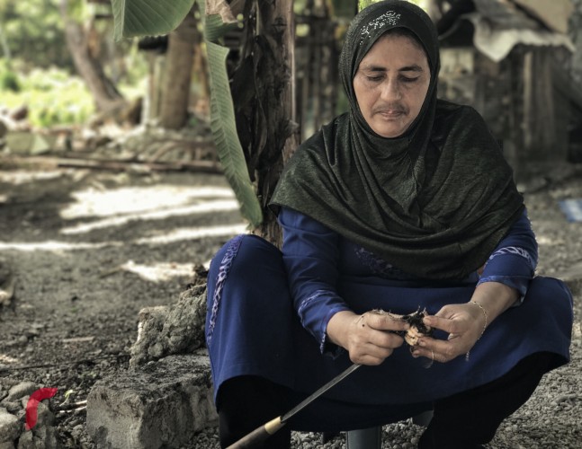 ފުވައްމުލަކުގައި މީހަކު އަލަ ސާފު ކުރަނީ. ޗަސްބިންތައް ގިނަ ފުވައްމުލަކަކީ ރާއްޖޭގައި އެންމެ ގިނައިން އަލަ އުފައްދާ އެއް ރަށް.