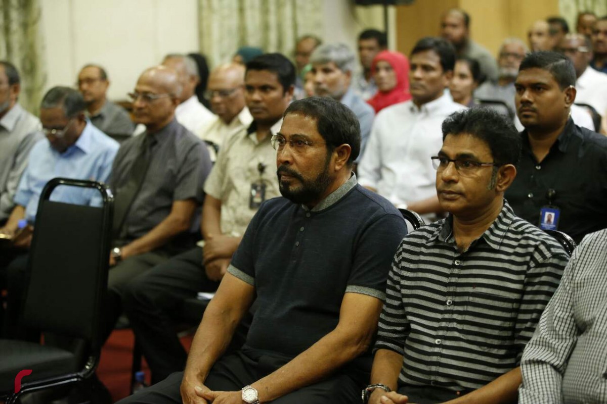 މައުމޫން ފައުންޑޭޝަންއިން އިންތިޒާމްކޮށްގެން ބޭއްވި އިޙްޔާކުރުމުގެ ޖަލްސާގައި ގާސިމް އިބްރާހިމް ރައީސް މައުމޫނުގެ ގަތުރީރު އަޑު އައްސަވަނީ