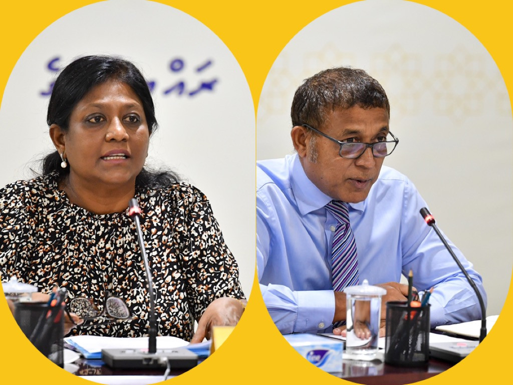 Ex-Mayor Shifa Mohamed and Minister of National Planning, Housing and Infrastructure Mohamed Aslam were questioned at separate meetings on Sunday