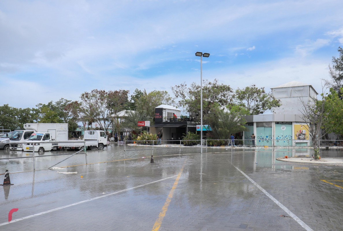 މާލެ، އޯގަސްޓް 22 ، 2017 : މާލޭގެ ކާނިވާ ސަރަހައްދަށް އުދައަރާފައި