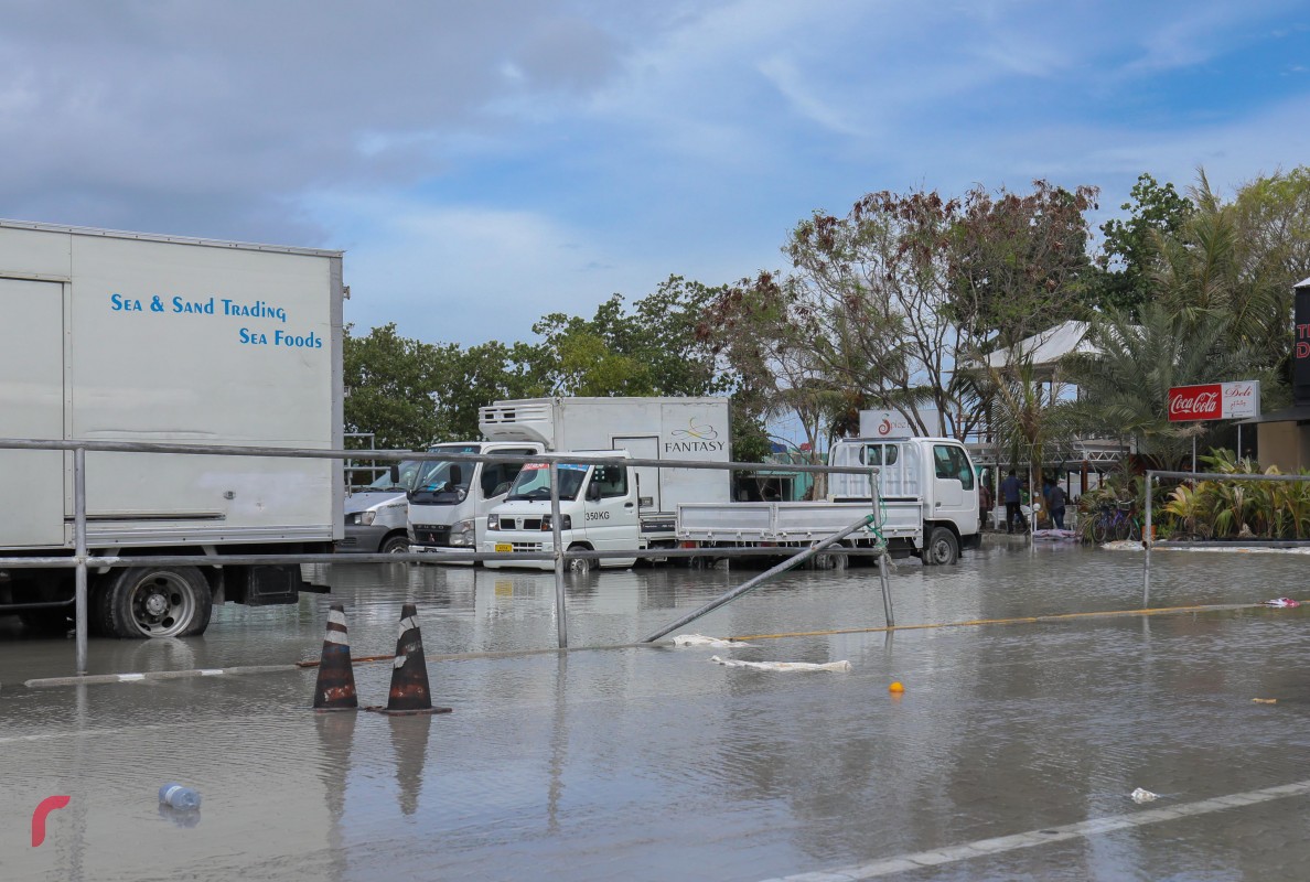 މާލެ، އޯގަސްޓް 22 ، 2017 : މާލޭގެ ކާނިވާ ސަރަހައްދަށް އުދައަރާފައި