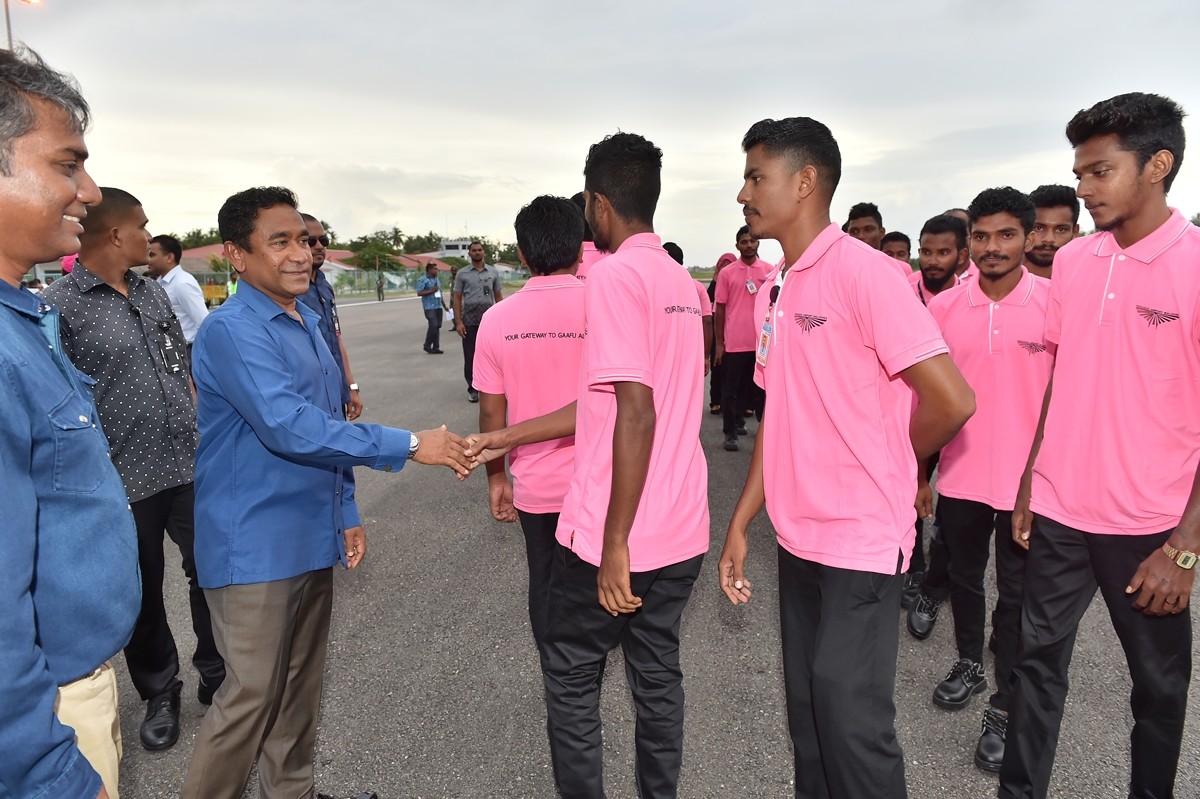 ސެޕްޓެމްބަރު 25، 2017 : ކޫއްޑޫ އެއާޕޯޓް ރަސްމީކޮށް ހުޅުވައިދެއްވުމަށް ބޭއްވި ހާއްސަ ރަސްމިއްޔާތުގެ ތެރެއިން