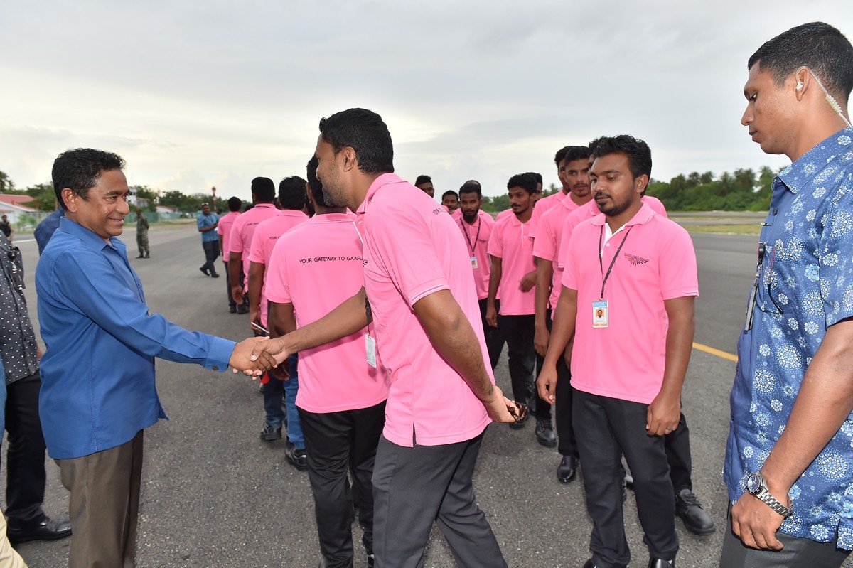 ސެޕްޓެމްބަރު 25، 2017 : ކޫއްޑޫ އެއާޕޯޓް ރަސްމީކޮށް ހުޅުވައިދެއްވުމަށް ބޭއްވި ހާއްސަ ރަސްމިއްޔާތުގެ ތެރެއިން