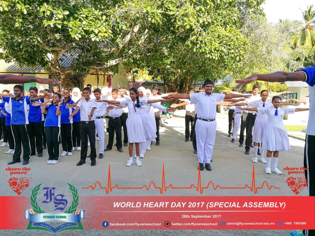 ެސެޕްޓެމްބަރު 28 ، 2017: ހިތުގެ ބަލިތަކުން މީހުން ހޭލުންތެރި ކުރުމަށް ރާއްޖޭގައި މަސައްކަތް ކުރާ ޓައިނީ ހާޓްސް އިން އިންތިޒާމްކޮށްގެން ފިޔޯރީގައި ވޯލްޑް ހާޓް ޑޭ ފާހަގަކުރަނީ

