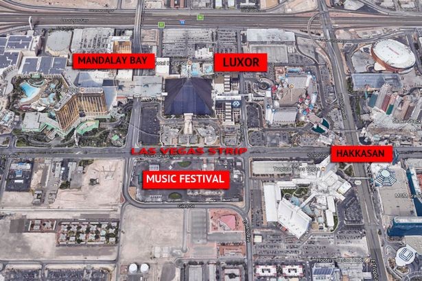 އޮކްޓޫބަރު 2، 2017 : ލާސްވެގާސްގައި މިއުޒިކް ޝޯވ ހިނގަމުންދިޔަ ސަރަހައްދު،  ޝޯވގެ ތެރެއިން ބަޑިޖަހައި 50 މީހުން މަރުވެ 100 މީހުންނަށް ވަނީ އަނިޔާވެފައި