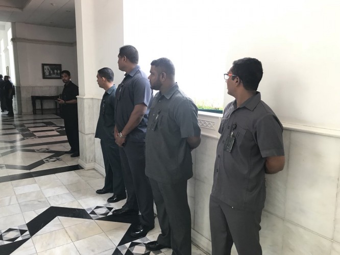 Security officers were increased prior to the new sittings