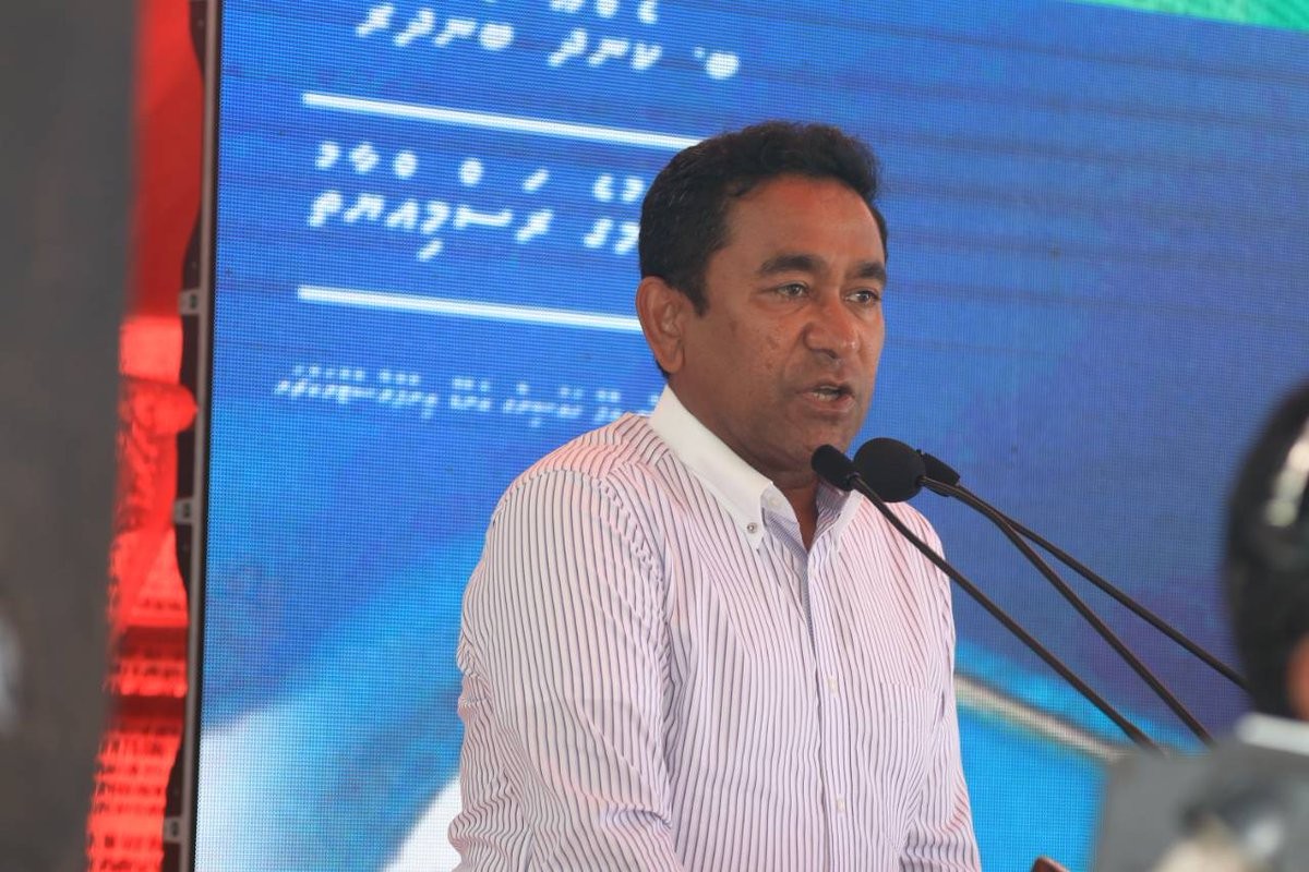 ޑިސެމްބަރު 25، 2017: ބ. ކެންދޫގައި ރައީސް ޔާމީން ވާހަކަދައްކަވަނީ 