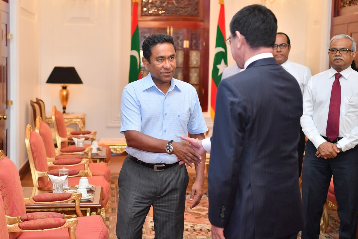 ޖެނުއަރީ 6، 2018 : ޖަޕާނުގެ މިނިސްޓަރ އޮފް ފޮރިން އެފެއާޒް، ރައީސުލްޖުމްހޫރިއްޔާގެ އަރިހަށް ކުރެއްވި އިހްތިރާމުގެ ޒިޔާރަތުގެ ތެރެއިން