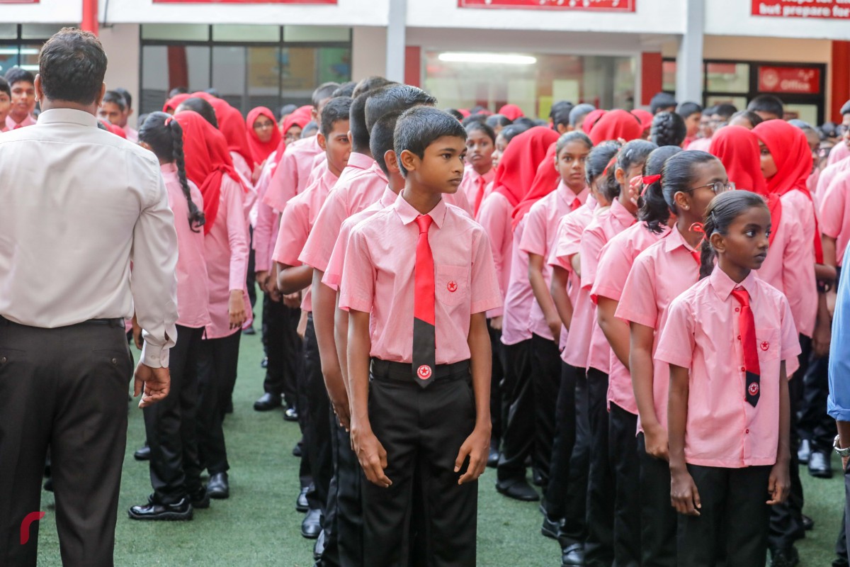 ޖެނުއަރީ 14، 2018: އިސްކަންދަރު ސްކޫލްގެ ދަރިވަރުން މިއަދު އެސެމްބްލީގައި