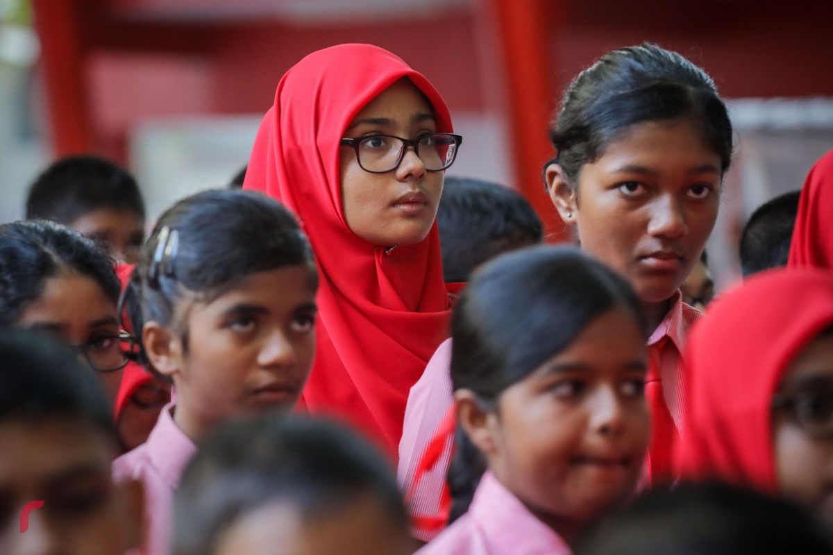 ޖެނުއަރީ 14، 2018: އިސްކަންދަރު ސްކޫލްގެ ދަރިވަރުން މިއަދު އެސެމްބްލީގައި