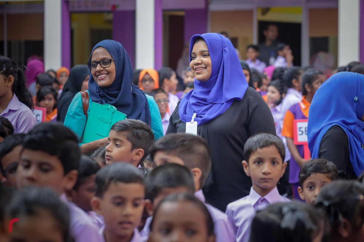 ޖެނުއަރީ 14، 2018: ޣިޔާސުއްދީން އިންޓަނޭޝަނަލް ސްކޫލްގެ ދަރިވަރުންނާއި ޓީޗަރުން ދިރާސީ އާ އަހަރުގެ ފުރަތަމަ އެސެމްބްލީ އަށް ތައްޔާރުވަނީ 