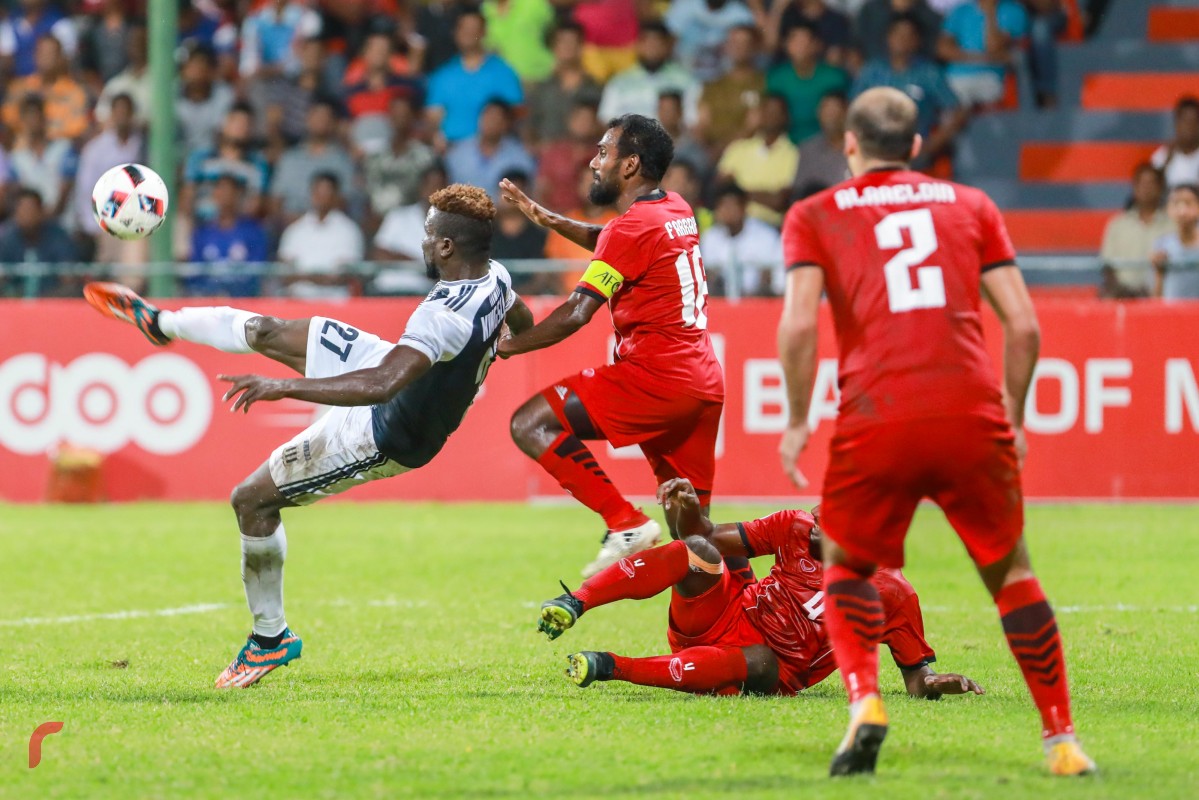 ޖެނުއަރި 30، 2018: އޭއެފްސީ ކަޕްގައި ޓީސީ ސްޕޯޓްސް ކްލަބް އަދި ސައިފް ސްޕޯޓިން ކްލަބް ބައްދަލުކުރި މެޗްގެ ތެރެއިން، މި މެޗް 3-1އިން ކާމިޔާބުކޮށްފައިވަނީ ޓީސީ ސްޕޯޓްސް ކްލަބުން