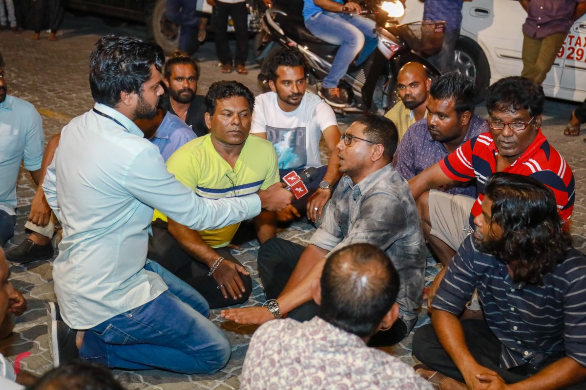 ފެބްރުއަރީ 2، 2018: މާލޭ ޖަލު ސަރަހައްދުގައި އަޑުއުފުލަނީ-- ފޮޓޯ: މުހައްމަދު ޝަރުހާން