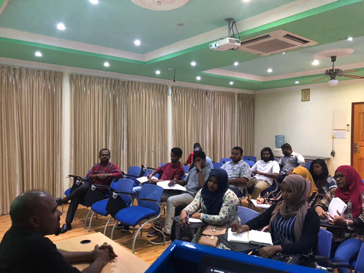 First session of the Journalism training programme conducted by RaajjeTV and Cyryx College