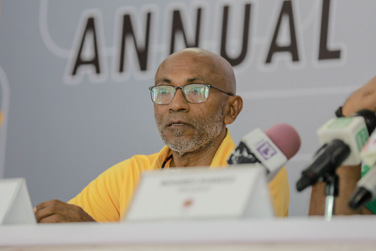 ބ. ގޮއިދޫގައި ކުރިއަށްގެންދިޔަ މޯލްޑިވްސް އޮލިމްޕިކް ކޮމިޓީގެ އަހަރީ އާންމު ޖަލްސާގެ ތެރެއިން -- ފޮޓޯ: އިމޭޖަސް އެމްވީ