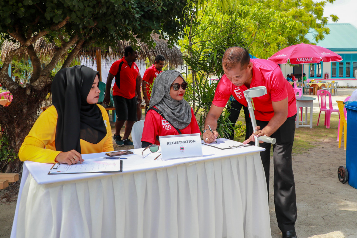 ބ. ގޮއިދޫގައި ކުރިއަށްގެންދިޔަ މޯލްޑިވްސް އޮލިމްޕިކް ކޮމިޓީގެ އަހަރީ އާންމު ޖަލްސާގެ ތެރެއިން -- ފޮޓޯ: އިމޭޖަސް އެމްވީ