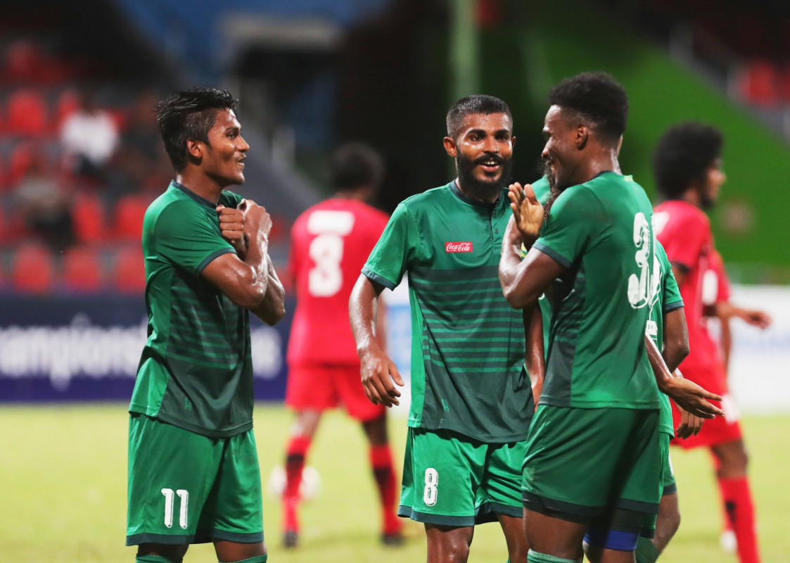 އެސްޓީއޯ މާލޭ ލީގުގައި މާޒިޔާ ސްޕޯޓްސް އެންޑް ރެކްރިއޭޝަން ކްލަބްއާއި ޓީސީ ސްޕޯޓްސް ކްލަބް ބައްދަލު ކުރި މެޗްގެތެރެއިން -- ފޮޓޯ: އިމޭޖަސް އެމްވީ