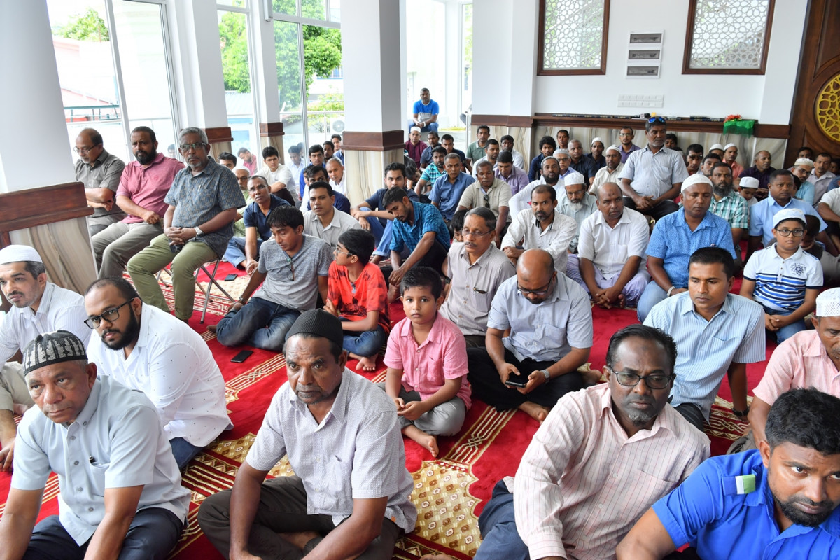 މެއި 18، 2018: ޒިޔާރަތް މިސްކިތް ހުޅުވައިދެއްވުމަށް ކުރިއަށްގެންދިޔަ ރަސްމިއްޔާތުގެ ތެރެއިން. -- ފޮޓޯ: ރައީސް އޮފިސް