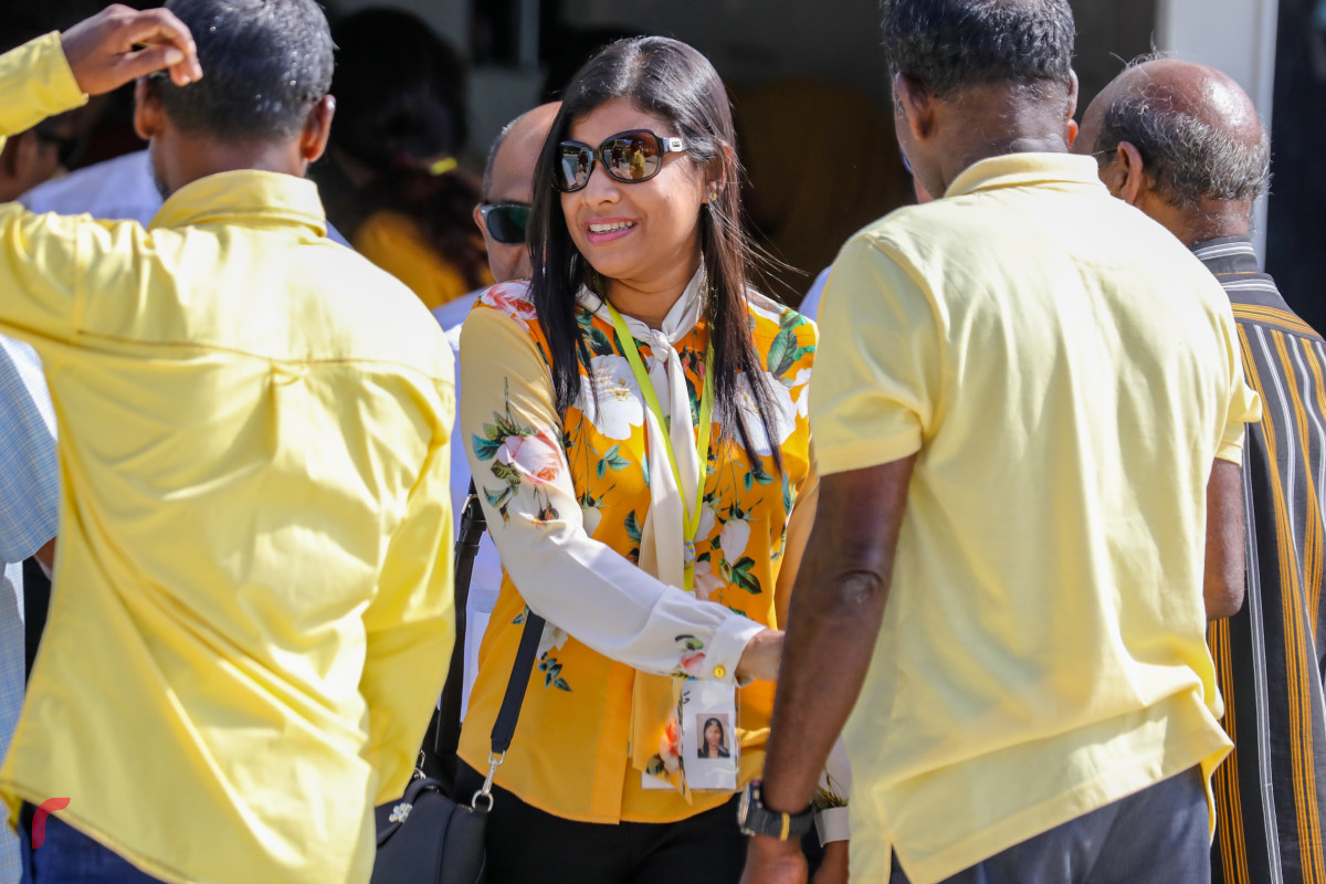 އެމްޑީޕީން ބޭއްވި އިވެންޓެއްގެ ތެރެއިން، ރައްޔިތުންގެ މަޖިލީހުގެ އައްޑޫ މީދޫ ދާއިރާގެ އެމްޑީޕީ މެމްބަރު ރޮޒެއިނާ އާދަމް