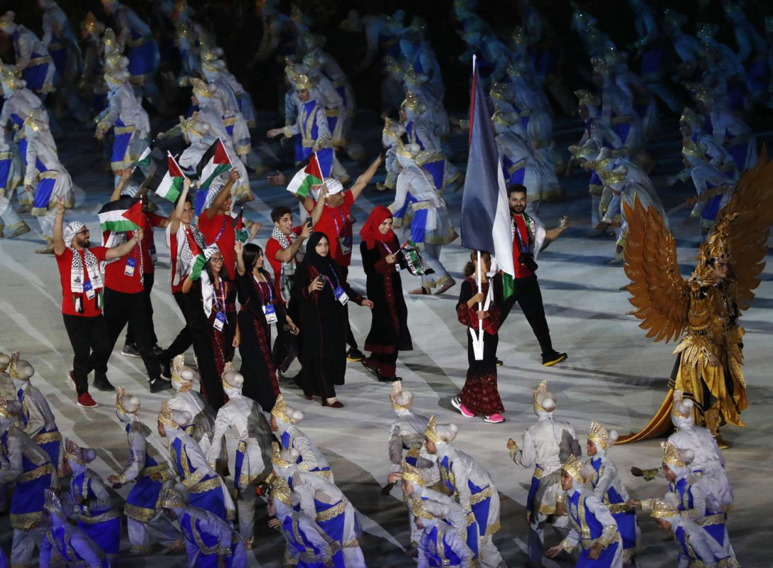 އޯގަސްޓް 18، 2018: އިންޑޮނީޝިއާ- އޯގަސްޓް 18 އިން ސެޕްޓެމްބަރު 2 އަށް އިންޑޮނީޝިއާގެ ޖަކާޓާ އަދި ޕެލެމްބަންގްގައި ކުރިއަށްދާ އޭޝިއަން ގޭމްސްގެ ހުޅުވުމުގެ ރަސްމިއްޔާތުގައި ފަލަސްތީނުގެ ޓީމް ބައިވެރިވަނީ، މި އަހަރުގެ އޭޝިއަން ގޭމްސްގައި 45 ގައުމުން 40 ތަފާތު ކުޅިވަރެއްގައި ބައިވެރިވާނެއެވެ.