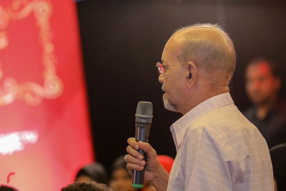 ސެޕްޓެމްބަރު 18، 2018: ރާއްޖެ ޓީވީން އިންތިޒާމުކޮށްގެން ހޮޓެލް ޖެންގައި ބޭއްވި ރައްޔިތުންގެ ދަރުބާރުގެ ތެރެއިން  -- ފޮޓޯ: މުހައްމަދު ޝަރުހާން / ރާއްޖެ އެމްވީ