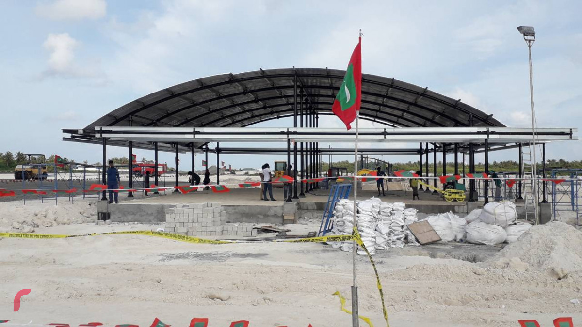 ކުޅުދުއްފުށީ އެއަރޕޯޓްގައި ހަދާ ޓަރމިނަލް. ހުޅުވިއިރު ޓަރމިނަލްއެއް ނެތް