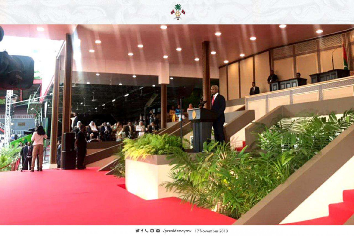 ރައީސް އިބްރާހިމް މުހައްމަދު ސޯލިހު ގައުމާ މުހާތަބްކުރައްވާ ވާހަކަފުޅު ދައްކަވަނީ