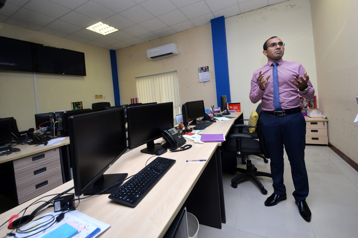 އެންސީއައިޓީ ހިންގި އިމާރާތުގައި ސައިންސް އެންޑް ޓެކްނޮލޮޖީ މިނިސްޓަރު މުހައްމަދު މަހީލު ޖަމާލު