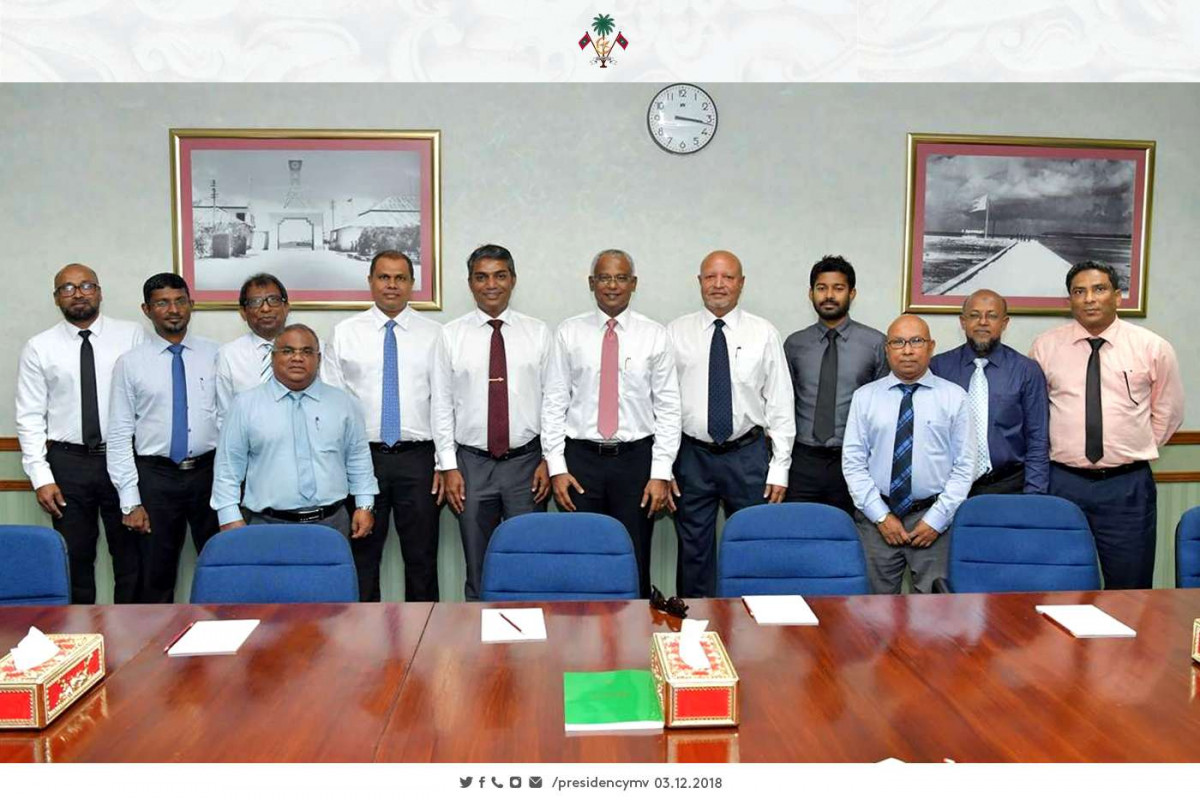 ރައީސް ސޯލިޙް އެމްއެންއޭސީއައި.ގެ ބޯޑު މެމްބަރުންނާއިއެކު