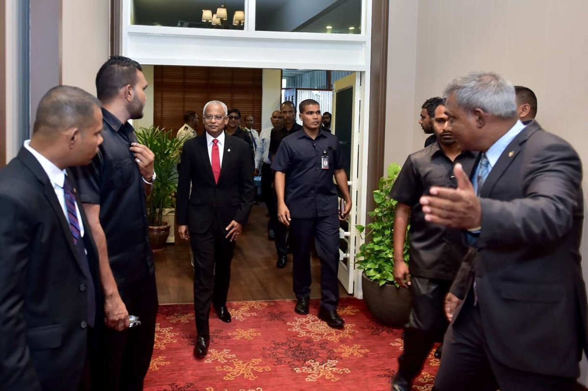 ޑިސެމްބަރު 16، 2018: އިންޑިއާއަށް ފުރާވަޑައިގެންނެވުމުގެ ކުރިން ރައީސް އިބްރާޙިމް މުހައްމަދު ސޯލިހް -- ފޮޓޯ: ރައީސް އޮފީސް