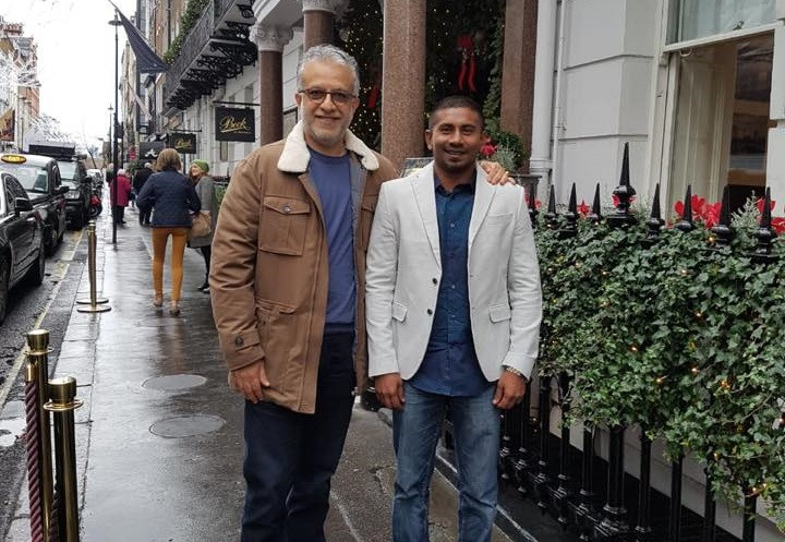 މިނިސްޓަރު މަހުލޫފް (ކ) އަދި އޭއެފްސީގެ ރައީސް ޝައިހް ސަލްމާން (ވ)