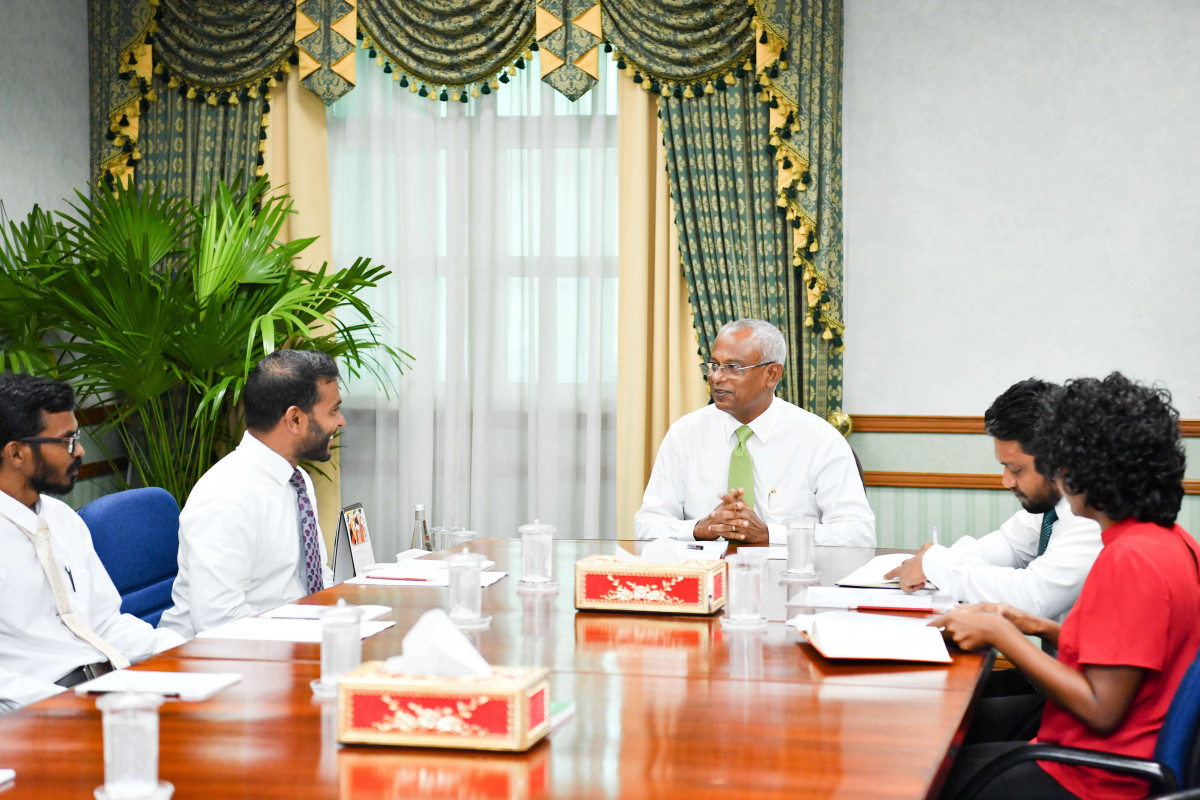 ރައީސުލްޖުމްހޫރިއްޔާ، ފުވައްމުލަކު ސިޓީ ކައުންސިލާ ބައްދަލުކުރެއްވުން - ސިޓީ ކައުންސިލަށް ކުރިމަތިވާ އުދަނގޫތައްވެސް ރައީސް އޮޅުންފިލުއްވި -- ފޮޓޯ: ރައީސް އޮފީސް