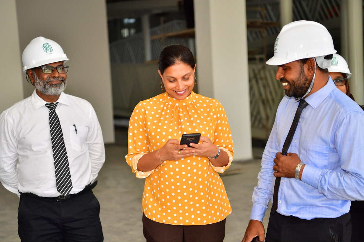 އަމިން ކޮންސްޓްރަކްޝަނާ 132 މިލިއަން ރުފިޔާ އަށް ހަވާލުކޮށްގެން އިމާރާތްކުރި ސްކޫލުގައި މި އަހަރު ކިޔަވައިދޭނެ -- ފޮޓޯ: ރައީސް އޮފީސް