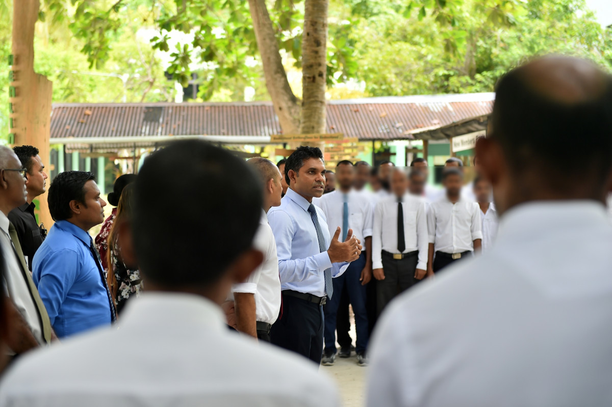 ރައީސުލްޖުމްހޫރިއްޔާގެ ނައިބު ފައިޞަލް ނަސީމް ހިންމަފުއްޓަށް ޒިޔާރަތްކުރެއްވުން -- ފޮޓޯ: ރައީސް އޮފީސް