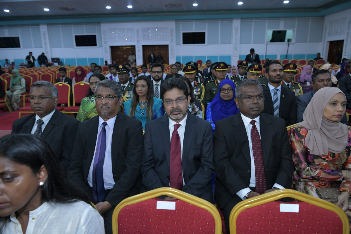 ފެބްރުއަރީ 7، 2019: ރައީސް ސޯލިހްގެ ފުރަތަމަ ރިޔާސީ ބަޔާން ހުށަހެޅުއްވުން ދަރުބާރުގޭގައި ބޭއްވި ރައްޔިތުންގެ މަޖިލީހުގެ ޖަލްސާގެ ތެރެއިން