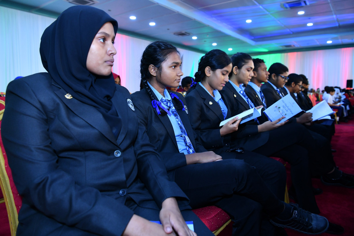 ފެބްރުއަރީ 21، 2019: ބައިނަލްއަޤްވާމީ މާދަރީ ބަހުގެ ދުވަސް ފާހަގަކުރުމަށް ދަރުބާރުގޭގައި ބޭއްވި ޖަލްސާގެ ތެރެއިން