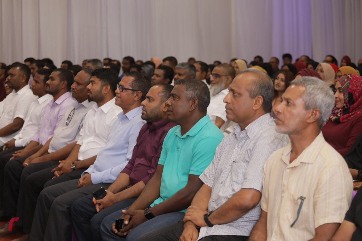 09 މާރިޗް 2019 --ހއ.ހޯރަފުށީ ދާއިރާއަށް ވާދަކުރައްވާ އެމްޑީޕީ ކެންޑިޑޭޓް އަހްމަދު ސަލީމްގެ ކެމްޕެއިން ޖަލްސާގެ ތެރެއިން.-- ފޮޓޯ: ރާއްޖެ.އެމްވީ