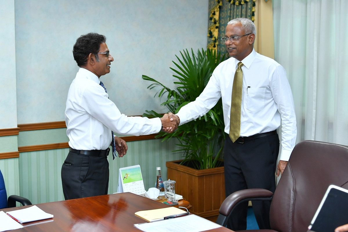 13 މާރިޗް 2019 -- ރައީސުލްޖުމްހޫރިއްޔާ ކ. ދިއްފުށި ކައުންސިލް މެންބަރުންނާ ބައްދަލުކުރެއްވުމުގެ ތެރެއިން -- ފޮޓޯ: ރައީސްއޮފީސް