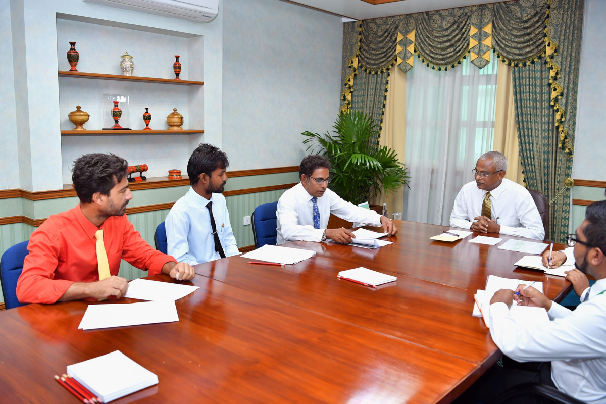 13 މާރިޗް 2019 -- ރައީސުލްޖުމްހޫރިއްޔާ ކ. ދިއްފުށި ކައުންސިލް މެންބަރުންނާ ބައްދަލުކުރެއްވުމުގެ ތެރެއިން -- ފޮޓޯ: ރައީސްއޮފީސް