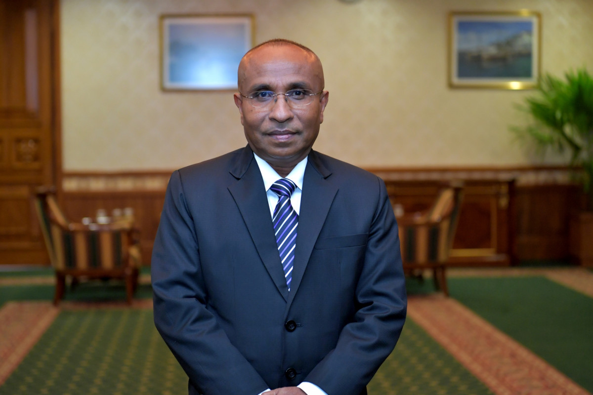 13 މާރިޗް 2019 -- އިލެކްޝަން ކޮމިޝަނަށް ރައީސުލް ޖުމްހޫރިއްޔާ އައްޔަން ކުރެއްވި މެމްބަރު އިސްމާއިލް ހަބީބް -- ފޮޓޯ: ރައީސް އޮފީސް