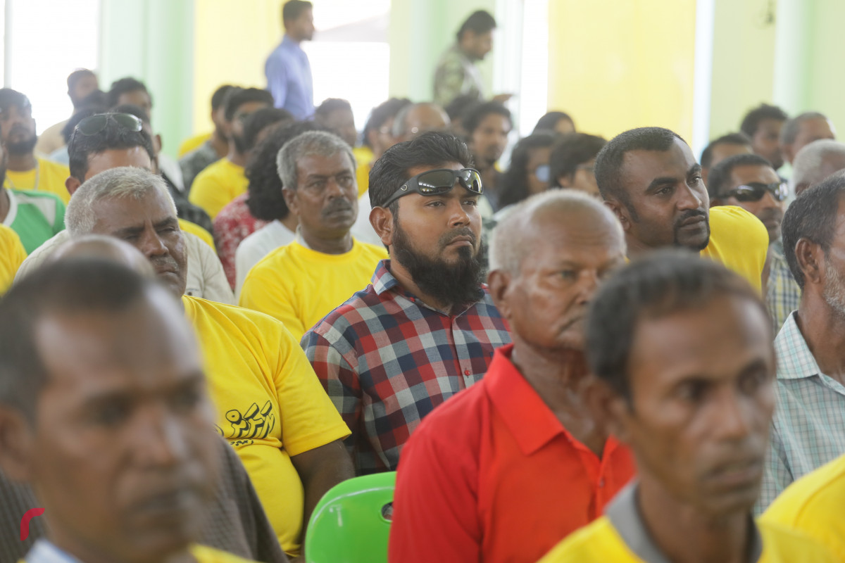 31 މާރިޗް 2019 -- ރައީސުލް ޖުމްހޫރިއްޔާ ހޯރަފުއްޓަށް ވަޑައިގަތުން، ހޯރަފުށީގައި ބޭއްވި ޖަލްސާގެ ތެރެއިން- ފޮޓޯ: ރާއްޖެ.އެމްވީ