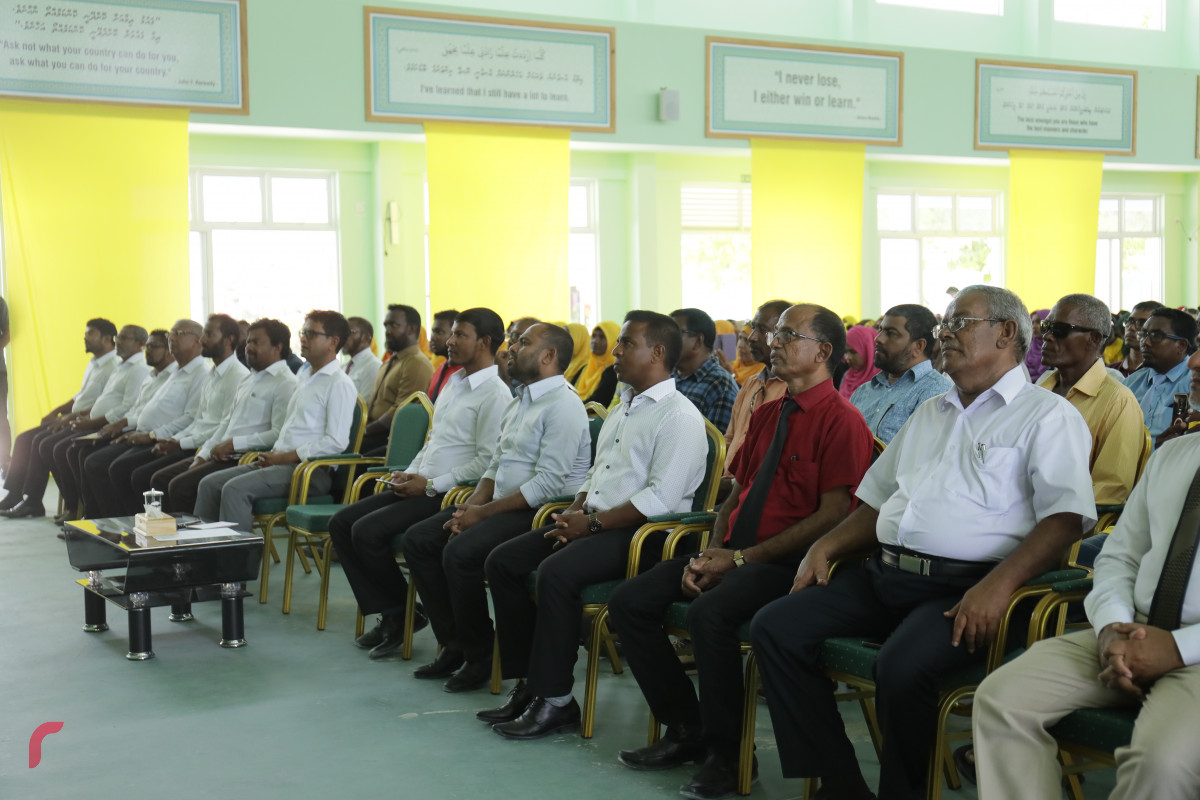 31 މާރިޗް 2019 -- ރައީސުލް ޖުމްހޫރިއްޔާ ހޯރަފުއްޓަށް ވަޑައިގަތުން، ހޯރަފުށީގައި ބޭއްވި ޖަލްސާގެ ތެރެއިން- ފޮޓޯ: ރާއްޖެ.އެމްވީ