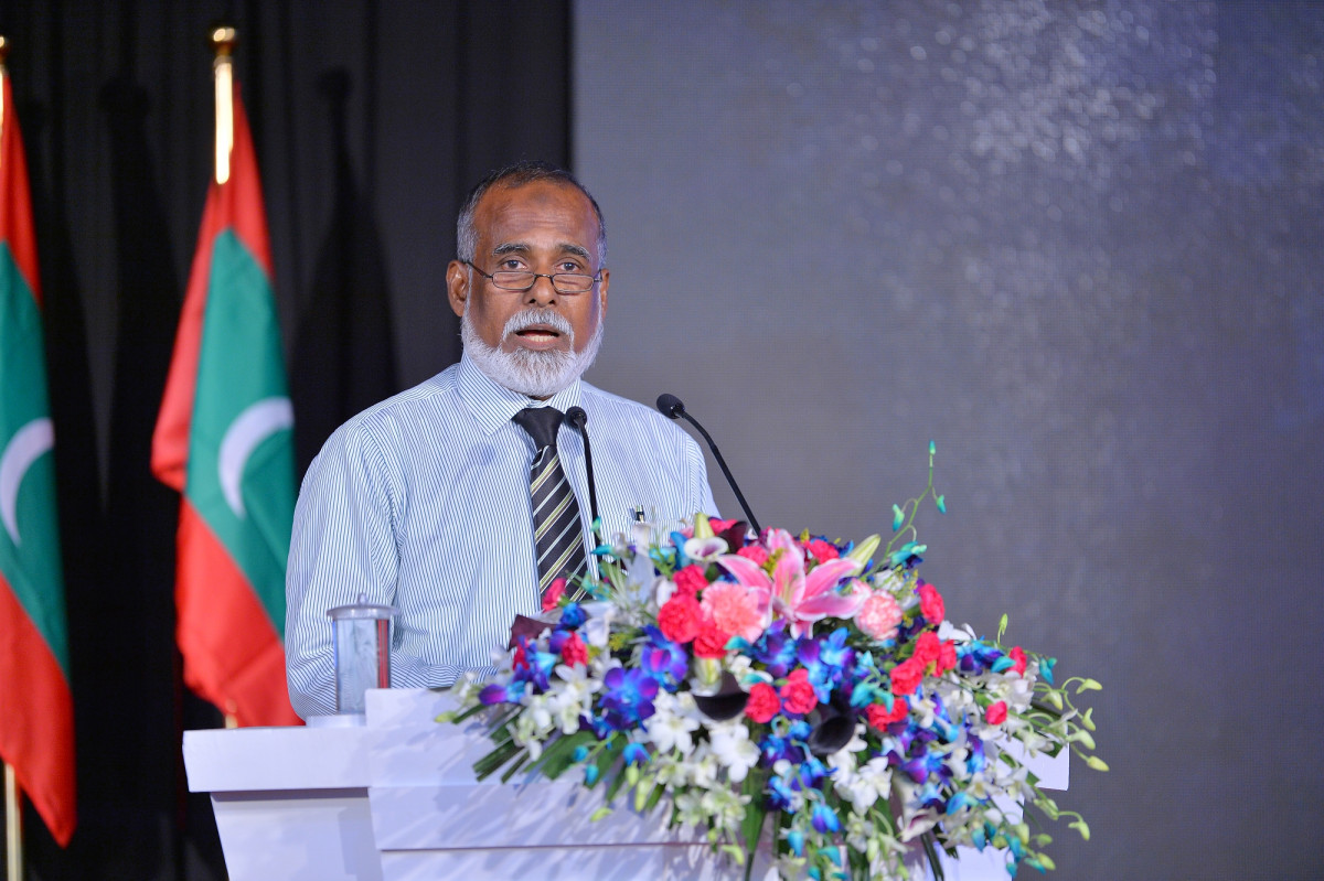 13 އޭޕްރިލް 2019: ޝަހީދުންގެ ދުވަހުގެ މުނާސަބަތުގައި ބޭއްވި ރަސްމީ ޖަލްސާގެ ތެރެއިން -- ފޮޓޯ: ރައީސްއޮފީސް