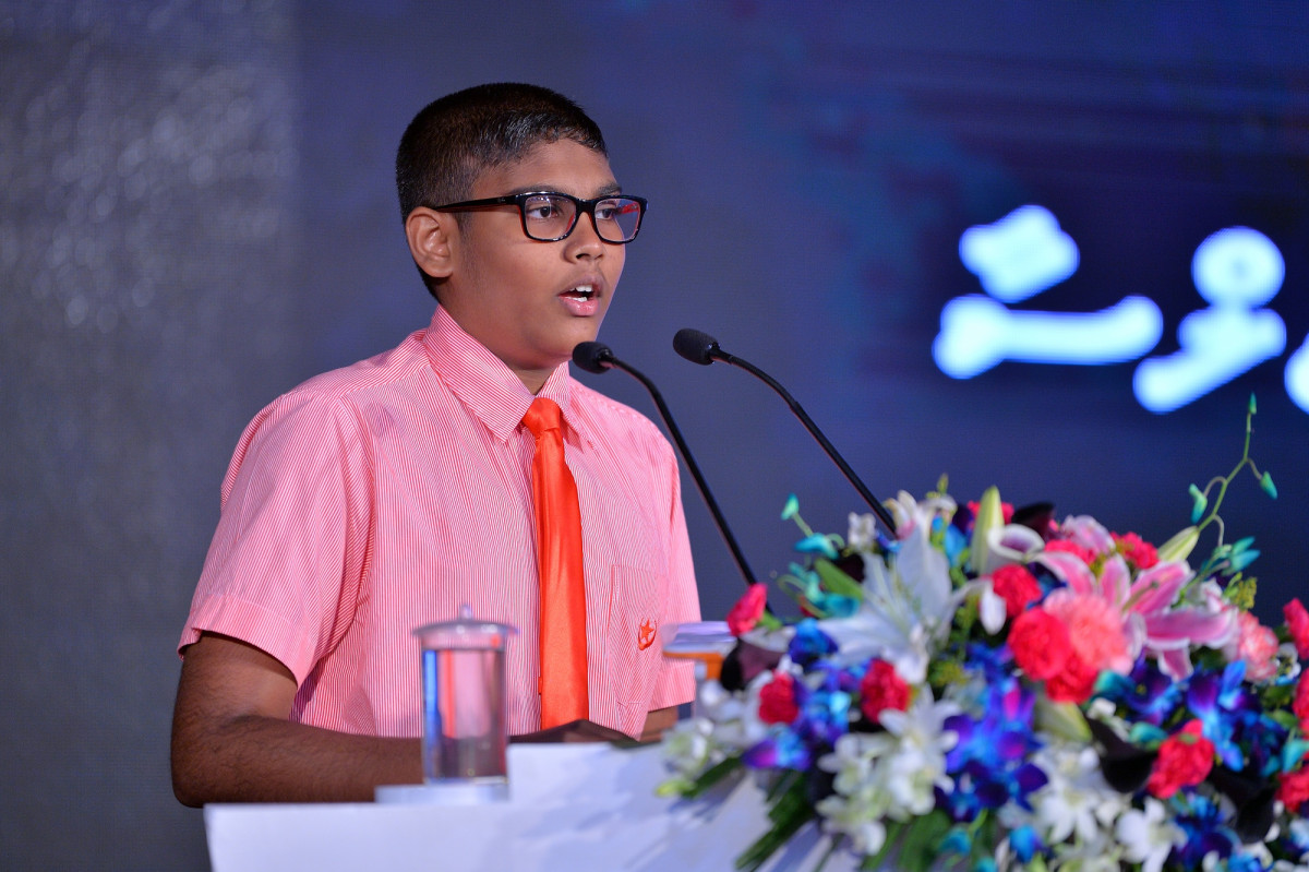 13 އޭޕްރިލް 2019: ޝަހީދުންގެ ދުވަހުގެ މުނާސަބަތުގައި ބޭއްވި ރަސްމީ ޖަލްސާގެ ތެރެއިން -- ފޮޓޯ: ރައީސްއޮފީސް