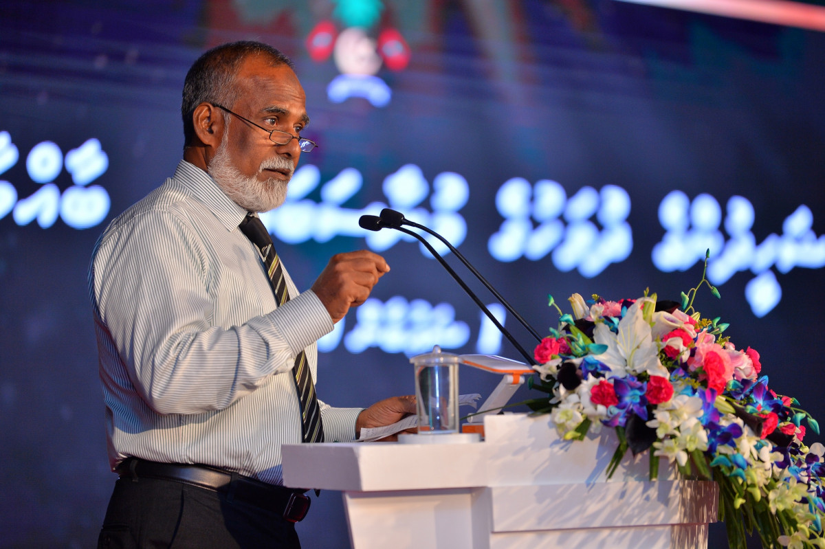 13 އޭޕްރިލް 2019: ޝަހީދުންގެ ދުވަހުގެ މުނާސަބަތުގައި ބޭއްވި ރަސްމީ ޖަލްސާގެ ތެރެއިން -- ފޮޓޯ: ރައީސްއޮފީސް