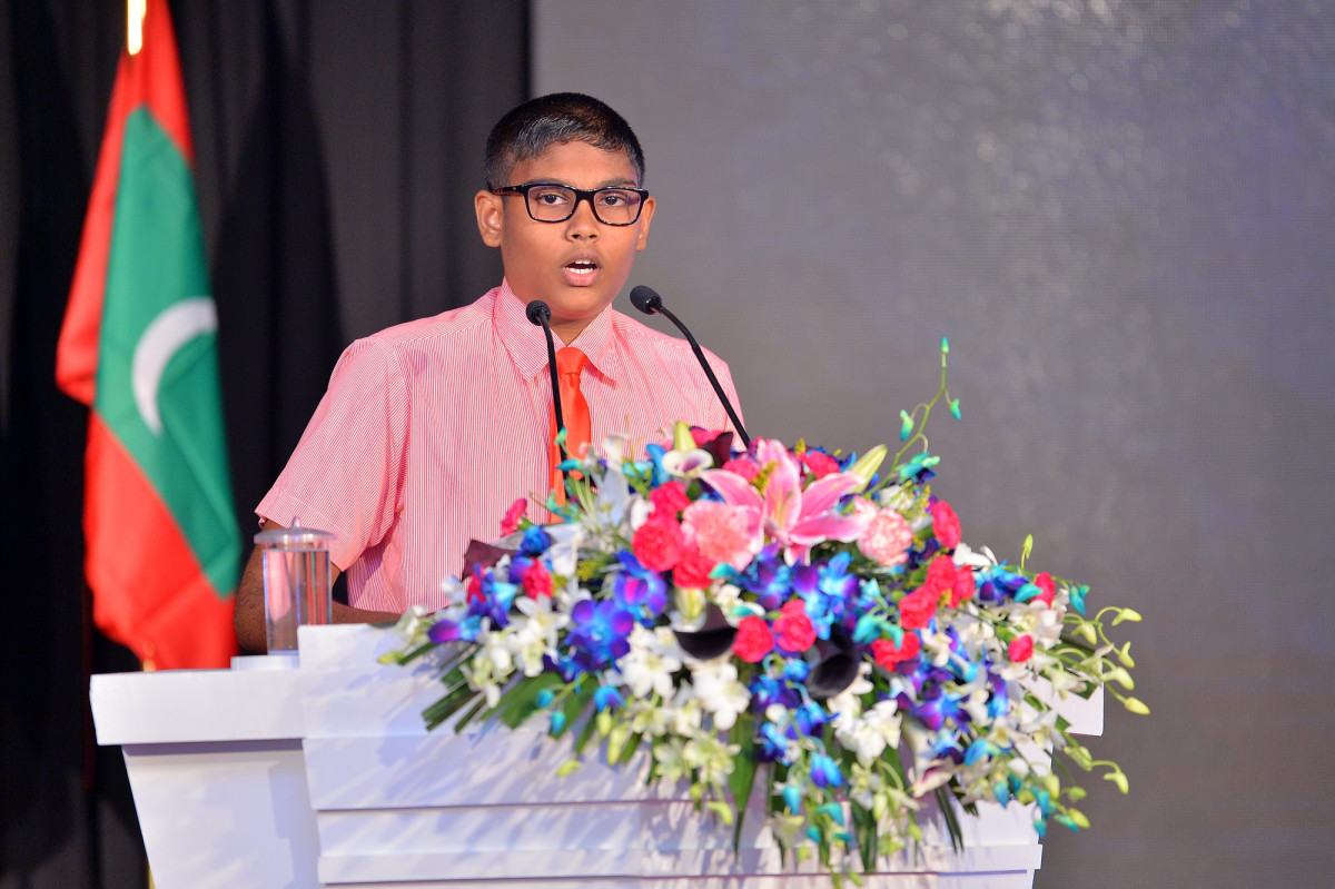 13 އޭޕްރިލް 2019: ޝަހީދުންގެ ދުވަހުގެ މުނާސަބަތުގައި ބޭއްވި ރަސްމީ ޖަލްސާގެ ތެރެއިން -- ފޮޓޯ: ރައީސްއޮފީސް